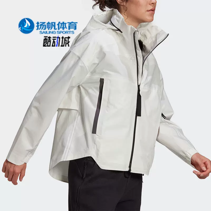 Adidas/阿迪达斯正品MYSHELTER 女子户外连帽防风夹克外套GK8651