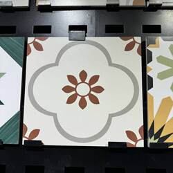 French Cream Style Tile Art Colorful Tiles Bathroom Kitchen Balcony Homestay Non-Slip Floor Tiles 300X300