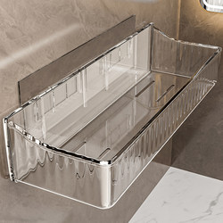 Bathroom Shelf, No-Drill Installation, Wall-Mounted Storage Rack for Toilet, Washbasin, Wall-Mounted Cosmetic Storage Box