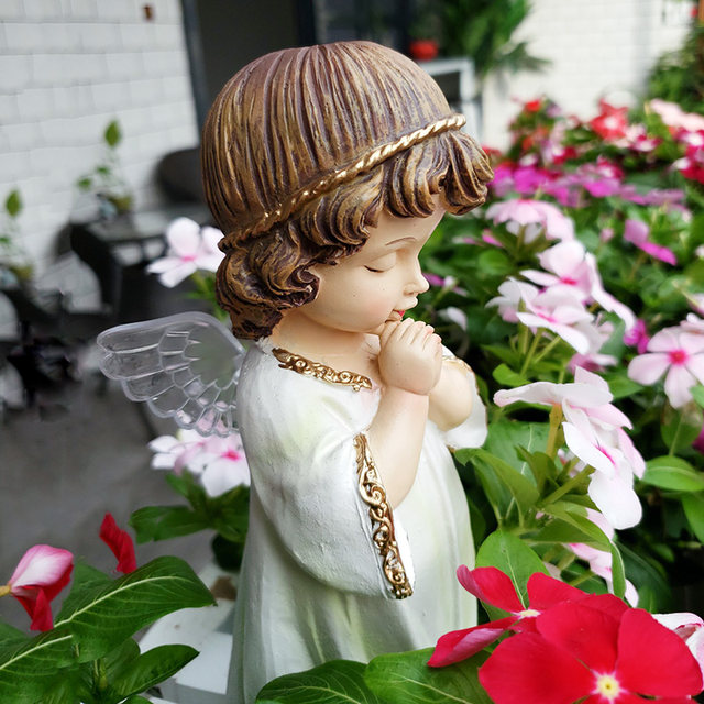 Garden Ornaments Outdoor Garden Decorations Garden Decorations Resin American Little Angel Doll Ornaments