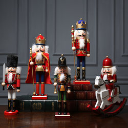 Nutcracker Puppet British Soldier Figurine Children's Room Bedroom Wine Cabinet Decoration Home Small Ornament Creative