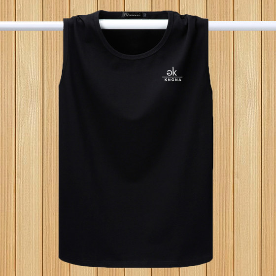 
2025 summer fat men's vest plus fat plus size loose sleeveless vest T-shirt sports fat man sweat vest
