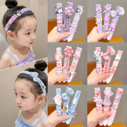 New Children's Hairbands, Cartoon Cute Baby Hair Hoops, Hair Tidying Tool, Girls' Bangs Stickers, Magic Tape Hair Accessories
