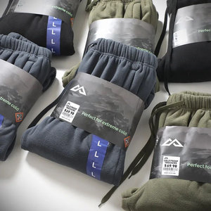 
A large walking stove! Fleece + imitation lamb velvet inner! Winter men's plus velvet thickened trousers