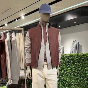 
Italian luxury! Double-sided wear! Technology fabric + 3D tailoring for men's outdoor functional stand-up collar vest vest