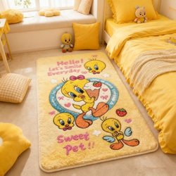 Looney Tunes peripheral Tweety carpet bedroom bay window children's room bedside blanket little Tweety living room sofa plush foot mat