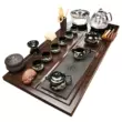 Khay trà gỗ nguyên khối, bộ ấm trà đất sét tím, ấm đun nước tự động đáy kính gia dụng, tích hợp đèn hiện đại sang trọng và đơn giản bàn trà điện Bàn trà điện