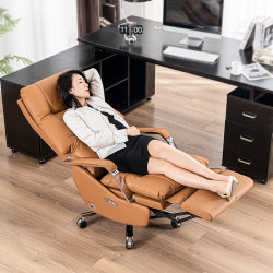 Bergson Genuine Leather Electric Executive Chair Office Comfortable Home Massage Nap Recliner Zero Gravity Office Chair