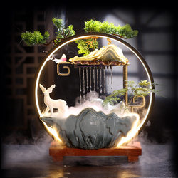 Money-Attracting Water Feature Coffee Table Circulating Water Living Room Wealth-Generating Creative Home Decoration Office Desktop Opening Gift