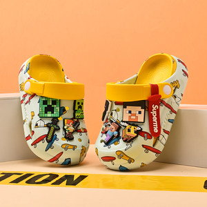 
Minecraft children's clogs boys' slippers non-slip boys new summer baby boy beach children outdoor