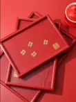đĩa gỗ tròn Khay đỏ phong cách Trung Hoa, đĩa cưới, đĩa trái cây cưới, tách trà bánh mì nướng, đồ dùng đám cưới bằng gỗ lễ hội, đĩa gỗ hoàn chỉnh khay gỗ đựng đồ ăn Tấm
