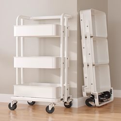 Multi-Layer Storage Rack for Trolley, Floor-Standing Storage Rack for Living Room and Bedroom, Household Mobile Bag Storage Rack, Snack Bookshelf