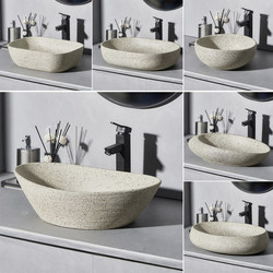 Ceramic Retro Countertop Basin Bathroom Art Wash Basin Outdoor Creative Wash Basin Light Luxury Balcony Basin Single Basin