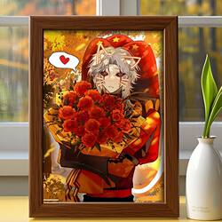 Pierrot Freaky Circus Two-Dimensional Creative Dormitory Wooden Photo Frame Desktop Display Friend Gift