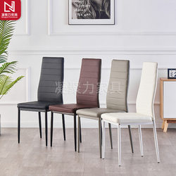 Nordic dining chair, home iron frame back chair, cafe negotiation chair, simple soft bag chair, hotel desk chair