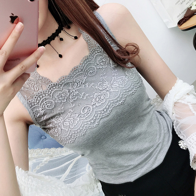 Sling vest for women's suits with sexy sleeveless tops for lace modal base shirt suit strapless large size