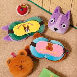 Half-Room Two-In-One 90% off Stackable Neck Pillow U-Shaped Pillow Eye Mask Light-Blocking Sleep Travel Portable Sleeping Artifact for Car Headrest