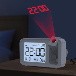 Japanese-Style Projection Alarm Clock for Bedroom, Student Use, Special Electronic Black Technology Wake-Up Gadget, Smart Timetable Clock