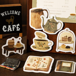 Tea Day Series Washi Sticker Pack 30 Sheets Slow Life Tea Set Coffee Journal DIY Decorative Material Stickers