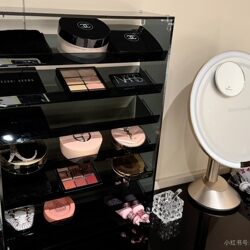 Thickened Acrylic Gray Transparent Lip Gloss Eyeshadow Powder Perfume Cushion Desktop Cosmetics Lipstick Coffee Storage Box Large