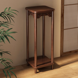 Chinese-Style Flower Stand, Living Room Floor-Standing Storage Rack, Balcony Multi-Layer Non-Solid Wood Flower Stand, Indoor Bonsai Plant Display Rack