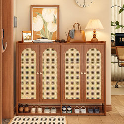 Shoe Rack for Home Entrance, Multi-Layer Indoor Foyer, Dust-Proof and Breathable Bamboo Shoe Cabinet, Simple Storage Cabinet for Hallway