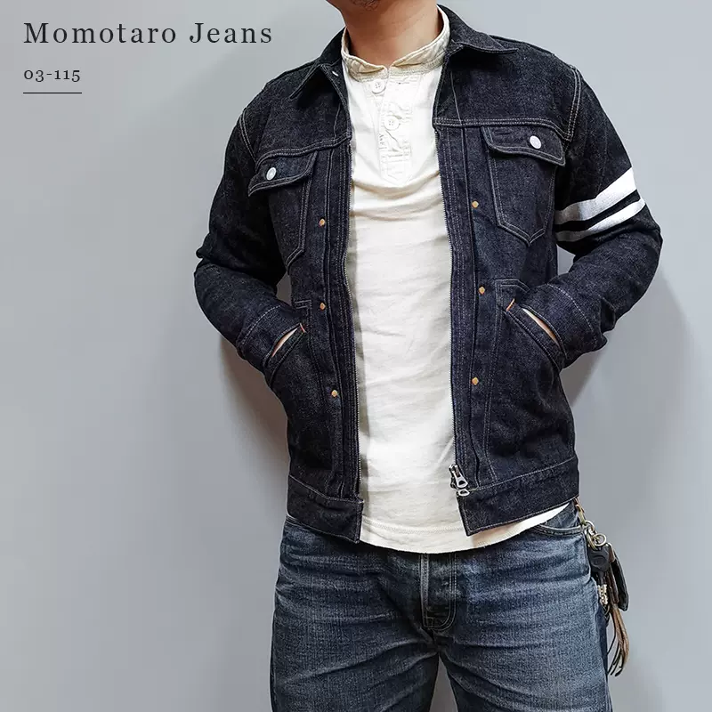 Momotaro Jeans 115桃太郎津巴布韦威格60复刻机车拉链原色牛仔服