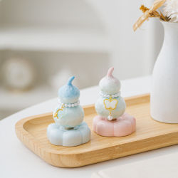 Cute Crystal Spinning Gourd Ornament, the Same Style as the Ones Popular on Social Media in Jingdezhen, Tea Pet, Desktop Crafts, Home Decoration Items