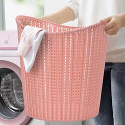 Large Plastic Laundry Basket, Dirty Clothes Hamper, Bathroom Laundry Basket, Living Room Toy and Clothing Storage Basket, Dirty Clothes Storage Bin