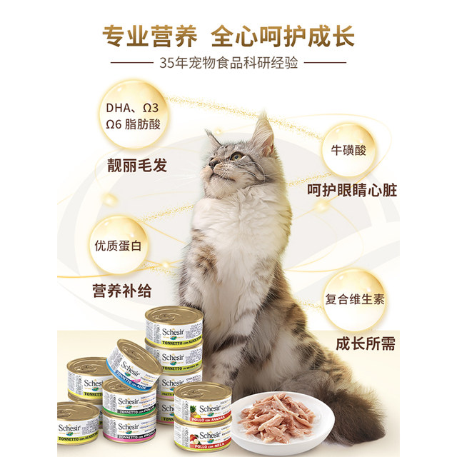 Schesir Imported Canned Cat Wet Food For Adult Cats Fattening schesir-imported-canned-cat-wet-food-for-adult-cats-fattening