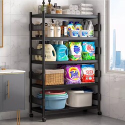 Bathroom Storage Rack, Multi-Layer Floor-Standing Washbasin Organizer, Toilet Gap Storage Shelf