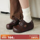 Donkey Donkey warm velvet Birkenstock shoes women's winter lazy thick-soled fur shoes small leather shoes heightening cotton shoes