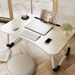 Small Bed Table, Computer Desk for Bed, Laptop Bed Table, Foldable Dormitory Student Study Table, Lazy Table, Desk