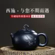 Yixing ban đầu khoáng đất sét màu tím ấm trà bùn màu xanh đậm Xishi ấm trà nổi tiếng tinh khiết handmade ấm trà hộ gia đình kung fu trà bộ binh tra tu sa ấm tử sa cao cấp an nhi trà 