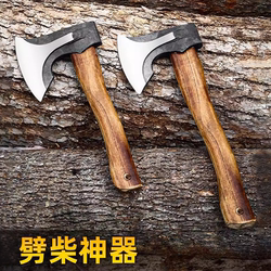 Axe for Chopping Wood, Forged from High Manganese Steel, Niman Axe for Outdoor Tree Cutting, Camping Hatchet, Multifunctional Portable Long-Handled Axe