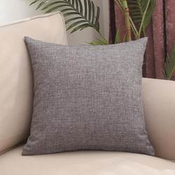 Solid Color Linen Pillow, Nordic Style Simple Plain Pillowcase with Insert, Car Cushion, Headboard Backrest, Sofa Lumbar Pillow