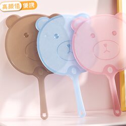 Hand-Cranked Fan, Cartoon Fan, Small Household Fan, Portable Plastic Large Palm Fan for Children and Students in Summer