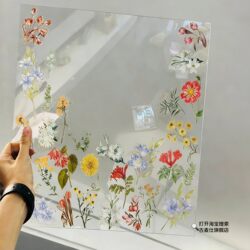 Baby Keepsake Hand-Held Pearl Ceremony Prop [Step by Step Blossoming Flowers] Baby's First Month and First Birthday Hand and Foot Print Photo Frame