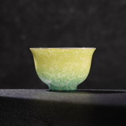 Jingdezhen Official Ceramic Hand-Carved Flower Tea Cup, High-End Tea Set, Tasting Cup, Gift for Others