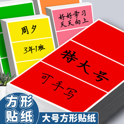 Extra Large 10cm Colorful Rectangular Label Stickers, Can Be Painted or Handwritten, Name Stickers for Students, Self-Adhesive Clothing Arm Stickers, Gift Card Item Classification Marking Stickers, Non-Drying Adhesive Label Stickers