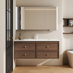 Medieval-Style Ceramic Integrated Basin Honeycomb Aluminum Bathroom Cabinet Combination Washbasin Cabinet Bathroom Vanity Bathroom Cabinet