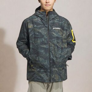 
Adidas NATGEORR JKT men's autumn and winter outdoor hooded windproof jacket IS9511