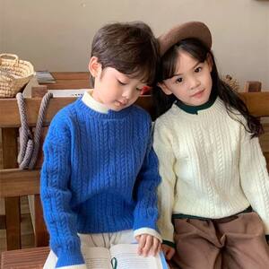 
Children's clothing sweaters for boys and girls, children's baby thickened sweaters 2025 new autumn and winter boys and girls Korean style tops
