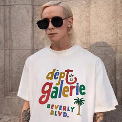 Gallery Dept Ouyang Nana Same Style Street Graffiti American High Street Unisex Loose Trendy Brand Short-Sleeve T-Shirt