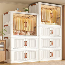 Installation-Free Baby Wardrobe Baby Wardrobe kids Clothes Storage Cabinet For Home Bedroom Foldable Multi-Layer Locker