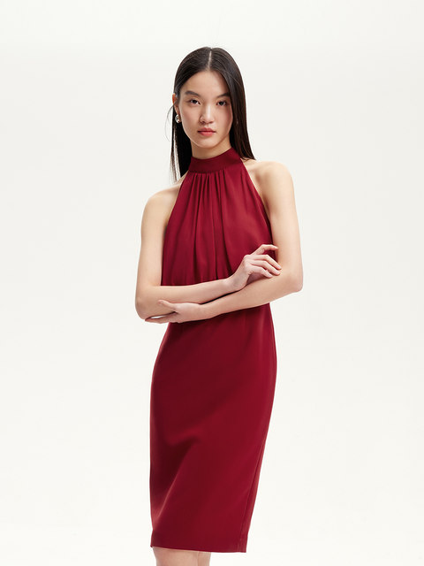 Moda Riser Splice Vero Moda Dress 25 Summer New Style Light Halter Neck Tie Pleated ...