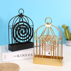 Birdcage Mosquito Coil Holder Can Be Hung in the Toilet, Wall-Mounted Mosquito Coil Tray Holder, Mosquito Coil Box, Incense Burner, Sandalwood Incense Burner