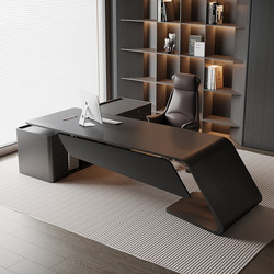 Painted Office Desk, Simple and Modern Manager Desk, Executive Single Desk, Supervisor Desk, Boss Desk and Chair Set