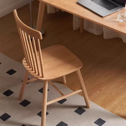 Solid Wood Chair, Home Office Chair with Backrest, Sofa Chair, Vintage Chair, Dormitory Chair, Office Chair, Windsor Chair