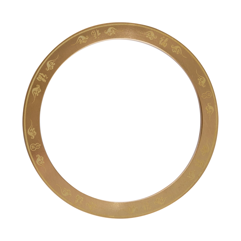 黄铜镇纸镇尺书法专用实心铜环形毛笔压纸压尺小楷